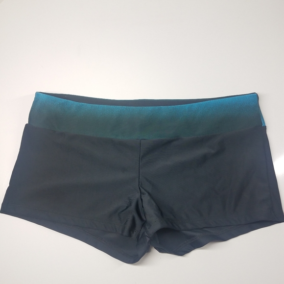 Ombre Blue and Black 2 Piece Bathing Suit - Picture 6 of 13